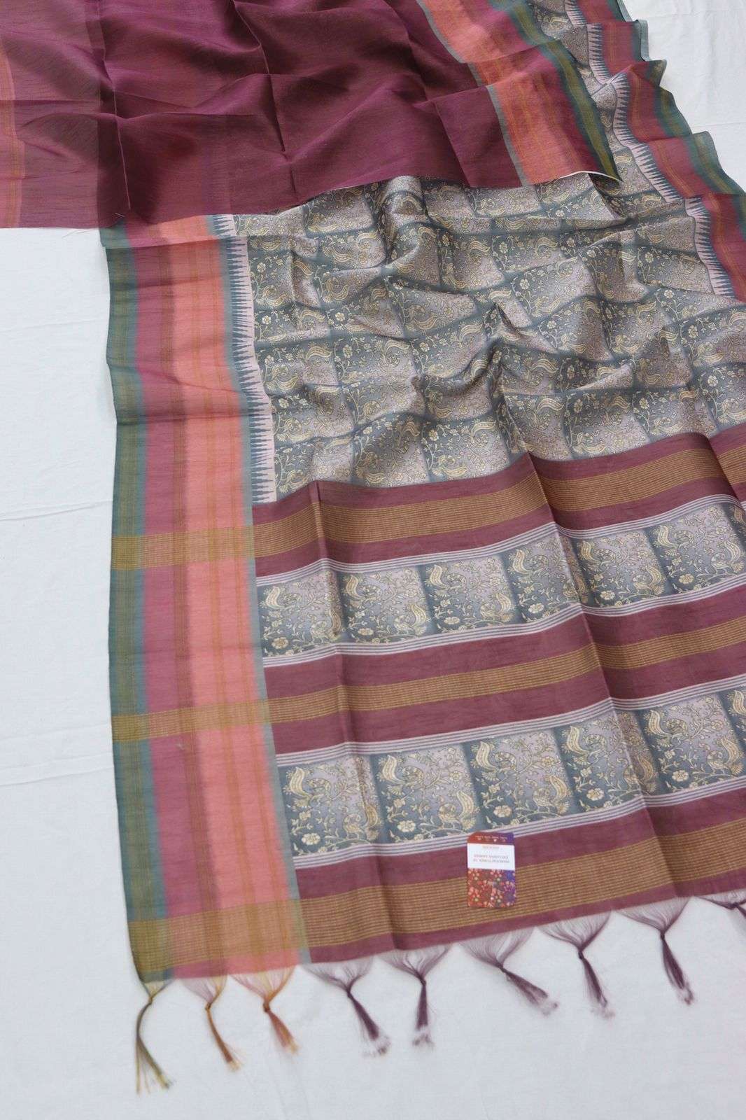 Summer Wear Linen with Digital Printed fancy saree collectio...