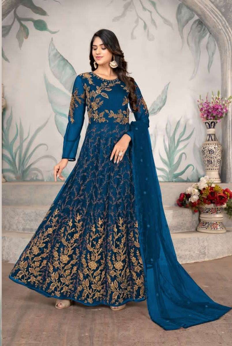 SWAGAT 663 EXCLUSIVE PARTY WEAR NET DRESS MATERIAL WHOLESALE...