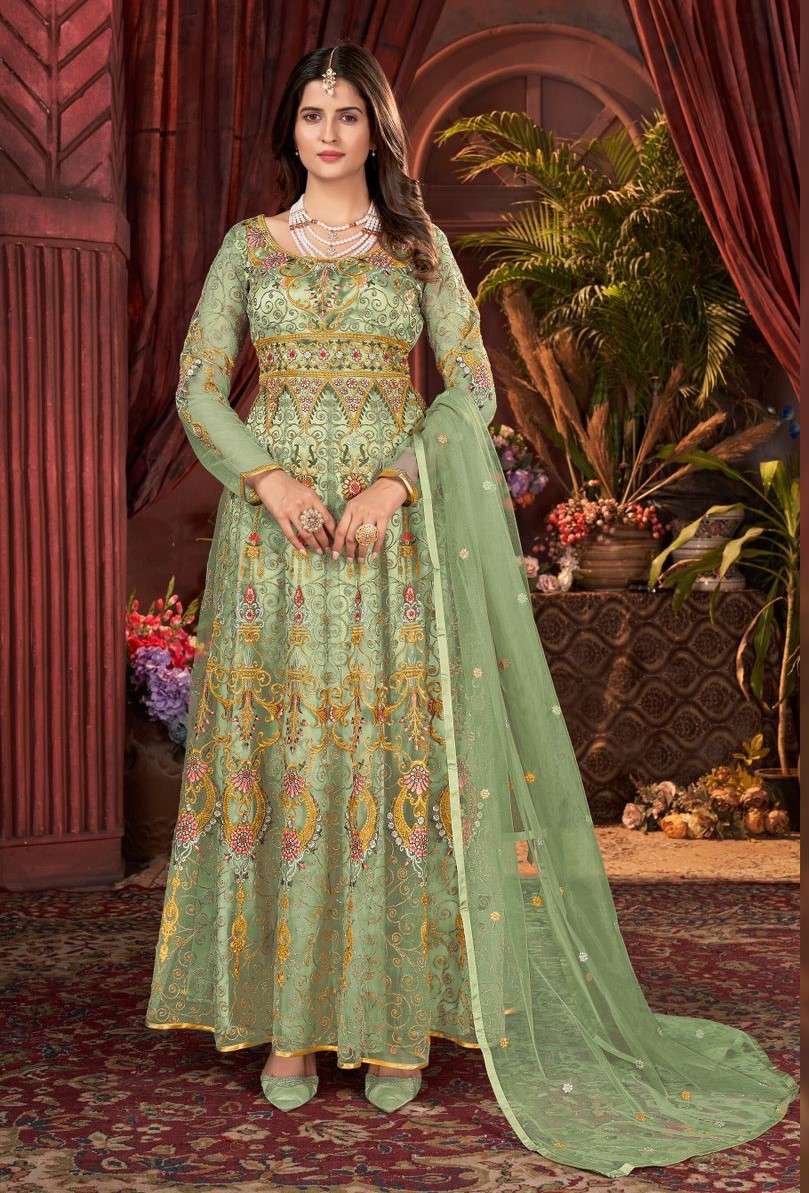SWAGAT 667 NET PARTY WEAR SALWAR SUITS AT WHOLESALE PRICE