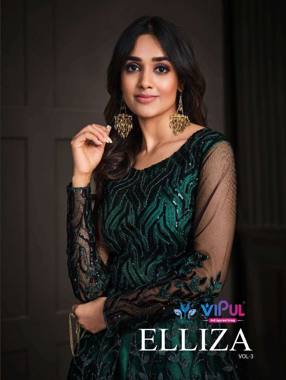 VIPUL FASHION ELLIZA VOL 3 NET WITH HEAVY WORK SALWAR KAMEEZ...