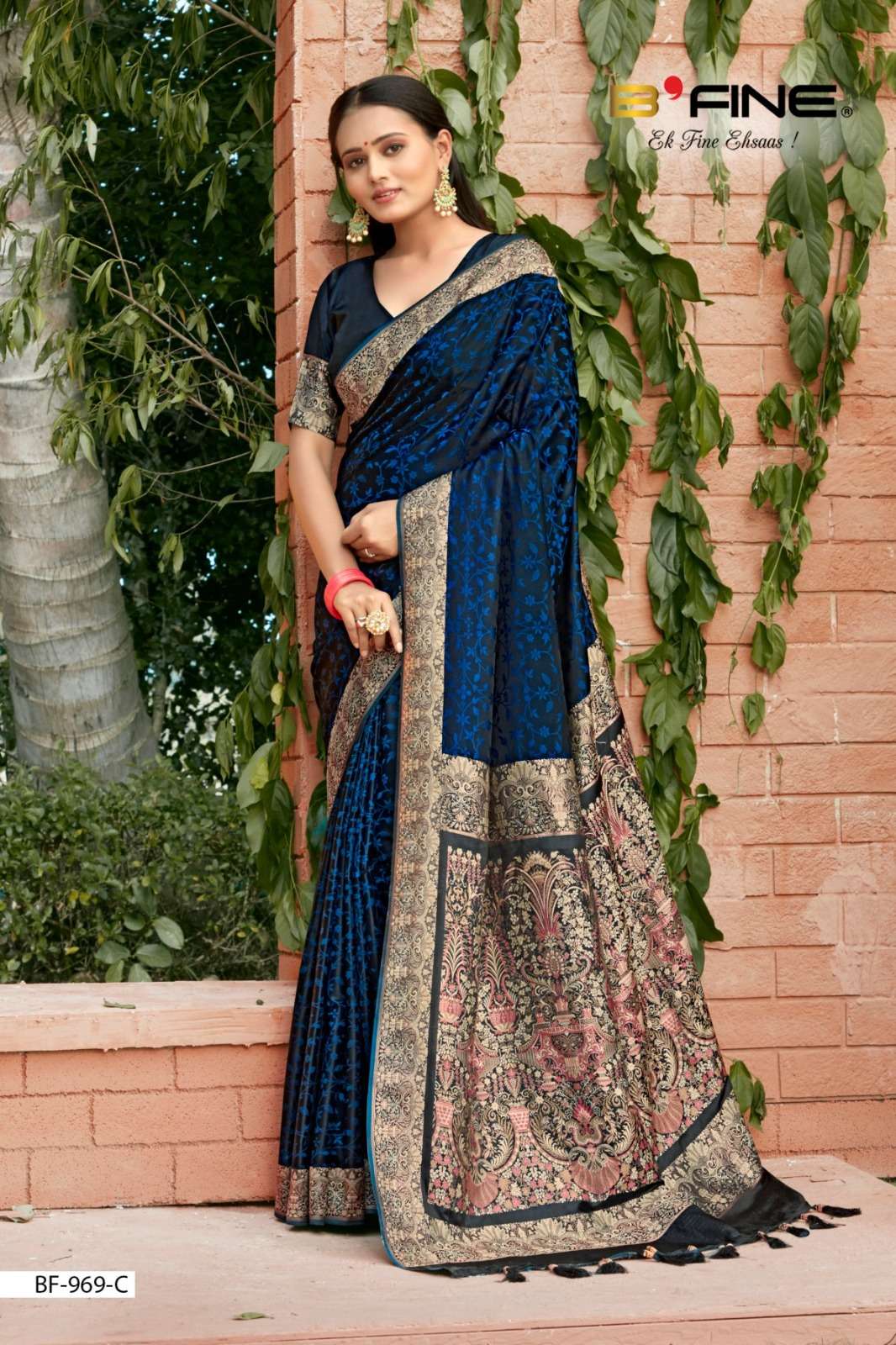 B Fine Satin silk vol 4 Festival wear silk saree collection