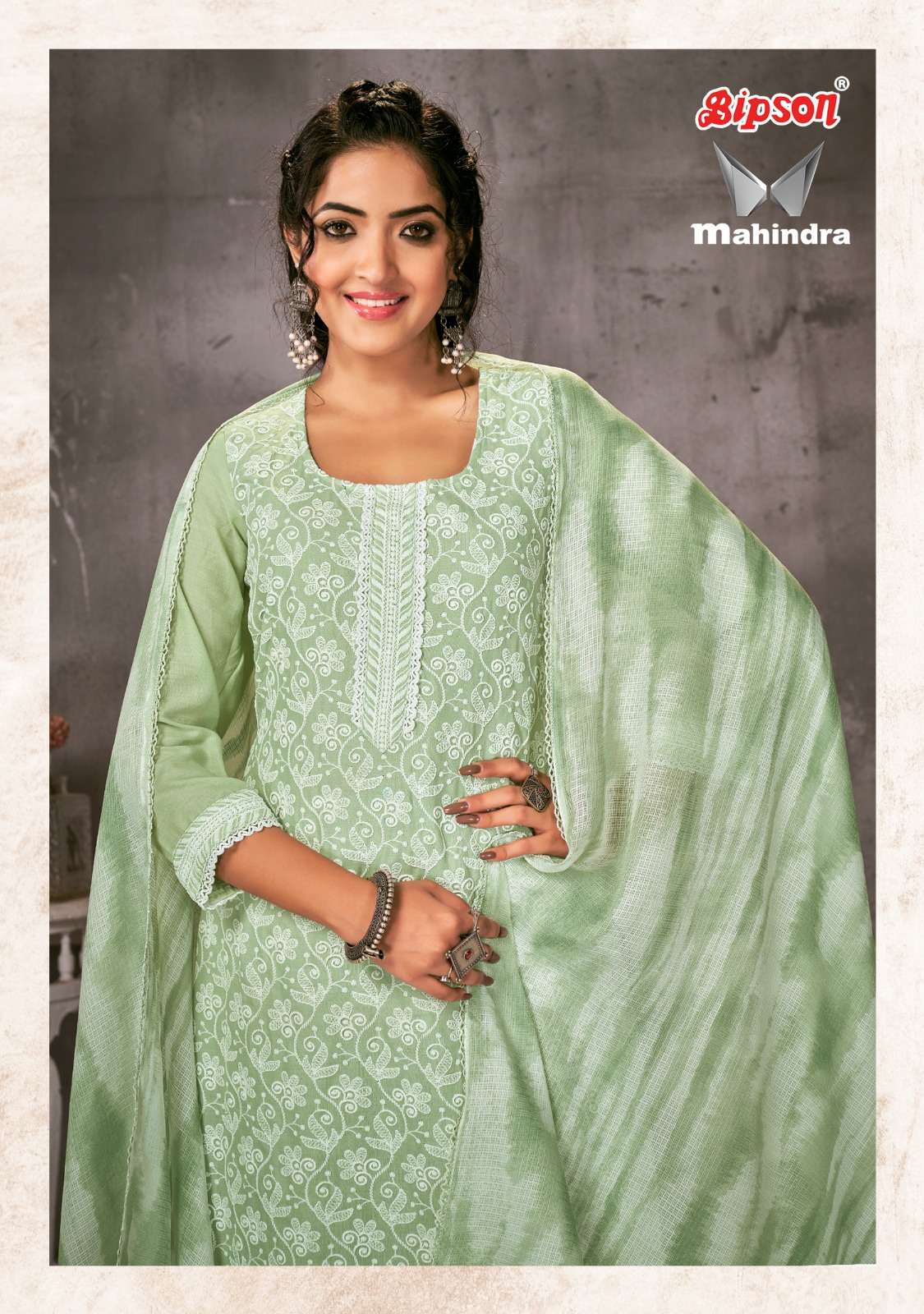 BIPSON MAHINDRA 2201 PURE SOFT COTTON EMBROIDERY SALWAR SUIT...