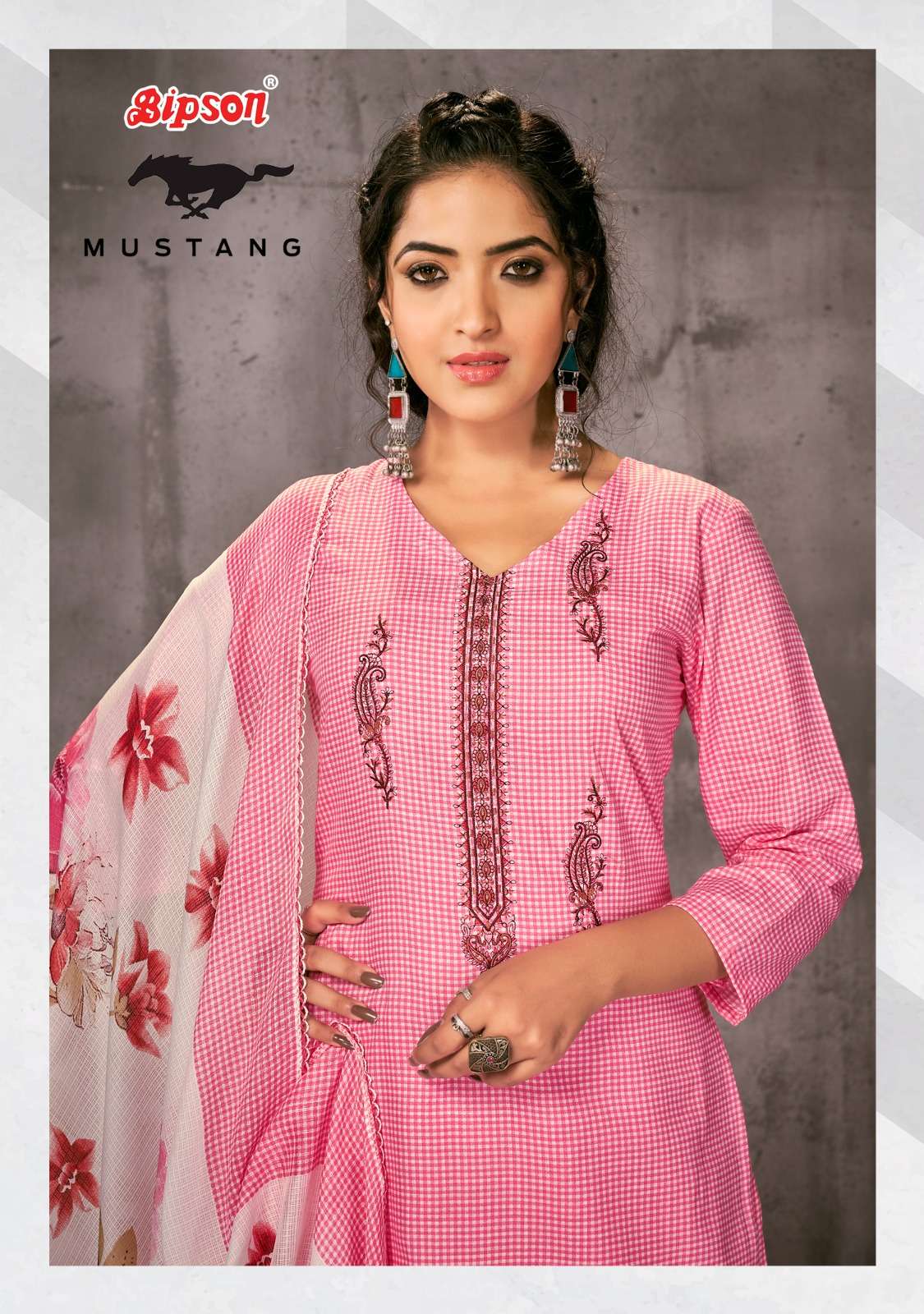 BIPSON MUSTANG 2202 PURE COTTON LINEN PRINT SALWAR SUITS AT ...