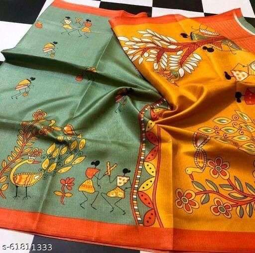 Cotton with Printed Fancy look Regular wear saree collection