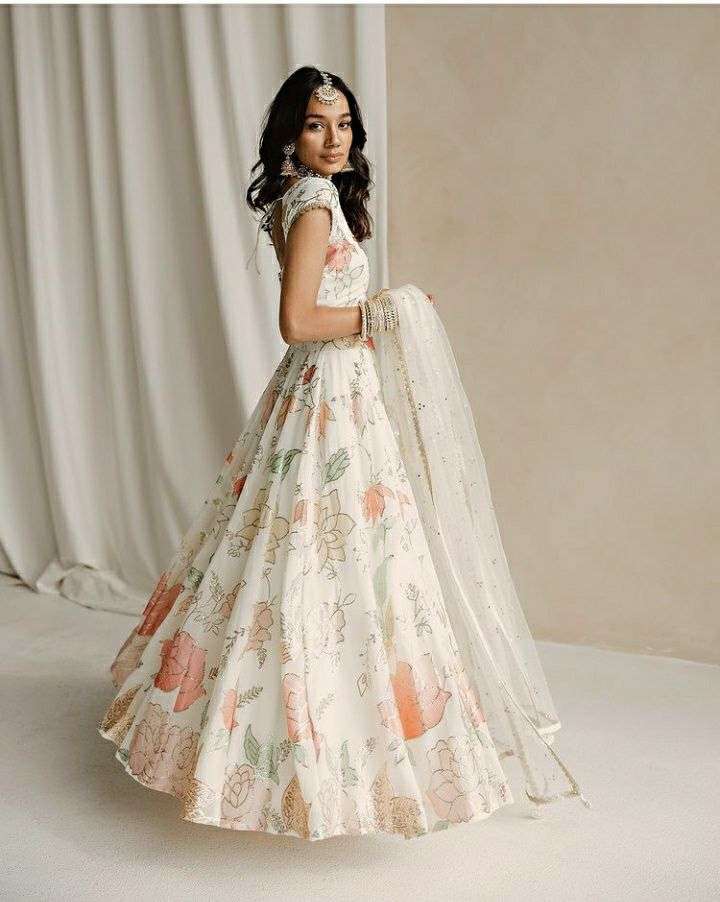 Georgette with Sequence Embroidery work Fancy look lehenga c...