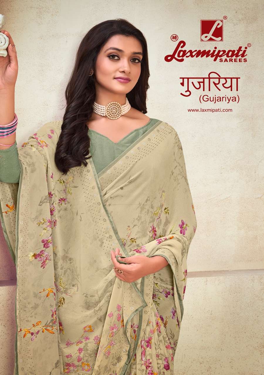 Laxmipati Gujariya Georgette fabric with Designer saree coll...