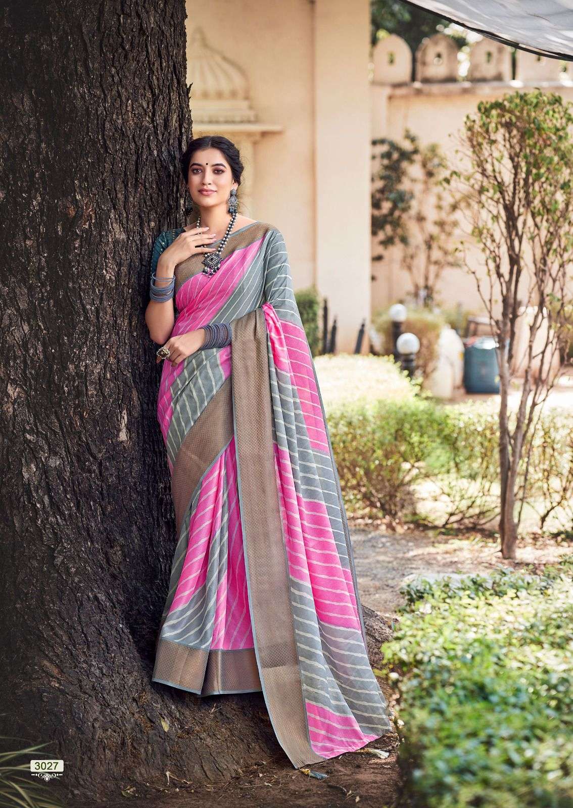 Lt fabrics Kashvi Creation Saavan Silk with Laheriya Printed...