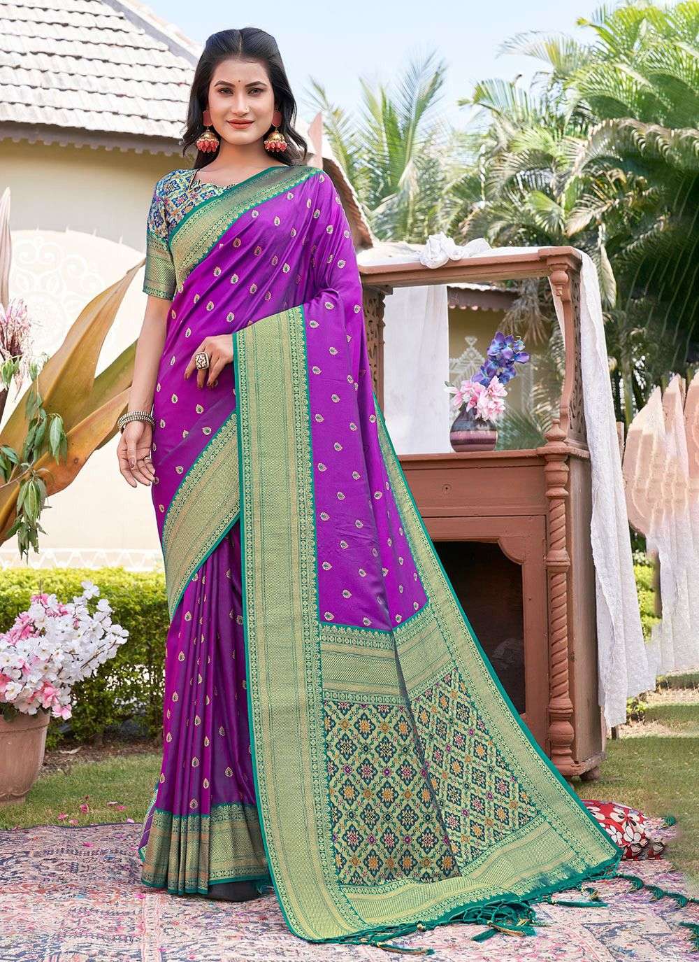 Mahima Soft banarasi silk with weaving design saree collecti...