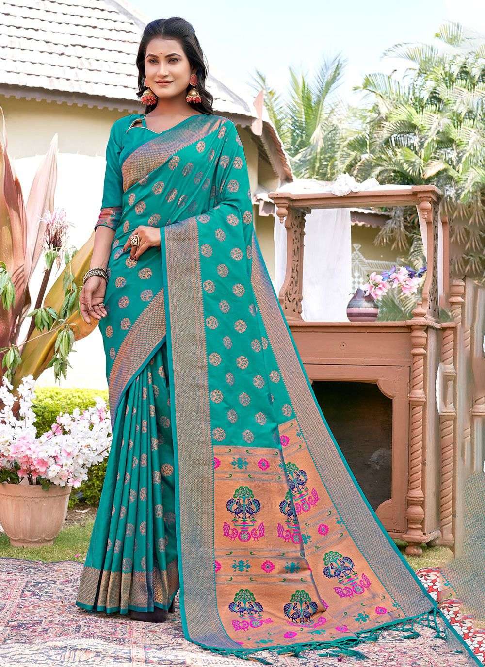 MAITRI SILK Banarasi silk with weaving design saree collecti...