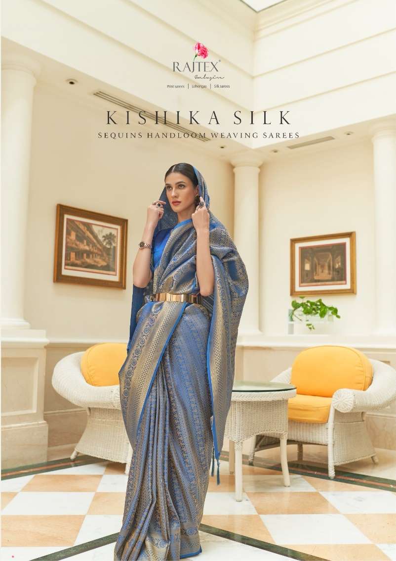 Rajtex Kishika Silk with Sequence ZAri weaving design design...