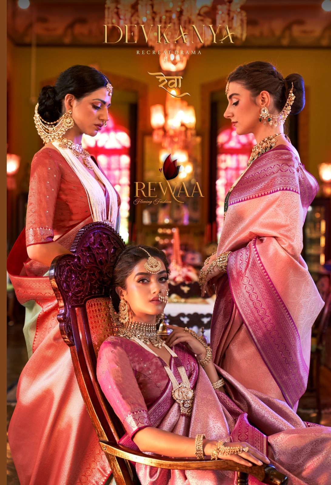 Rewaa fashion Devkanya  Wedding Look Heavy Kanjivaram silk w...