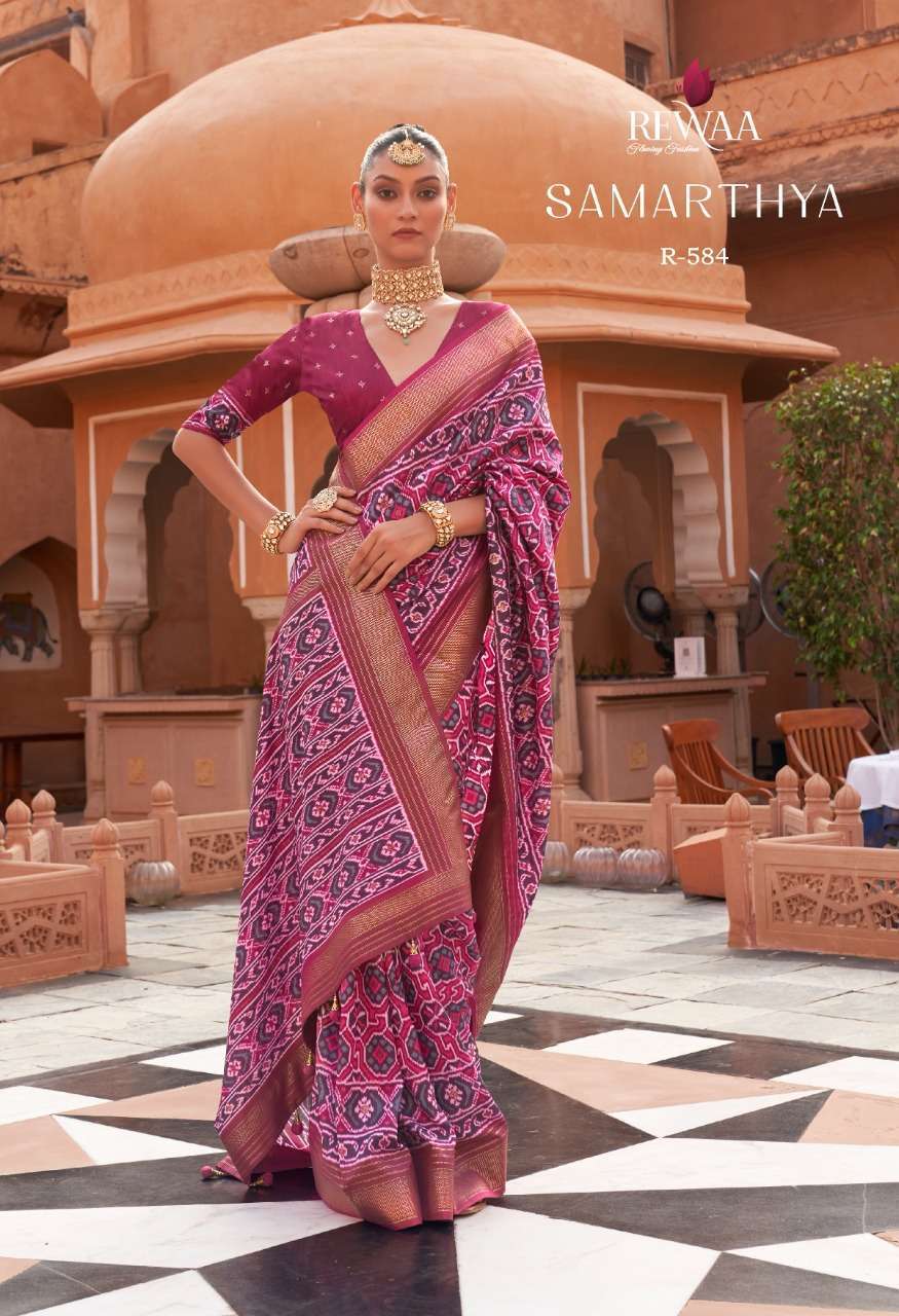Rewaa fashion samarthya Silk with digital Printed Saree coll...
