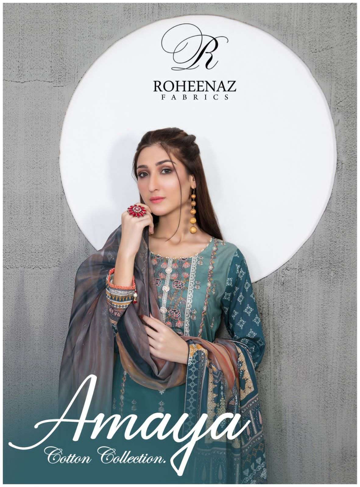 ROHEEENAZ FABRICS AMAYA PURE COTTON DRESS MATERIALS WHOLESAL...