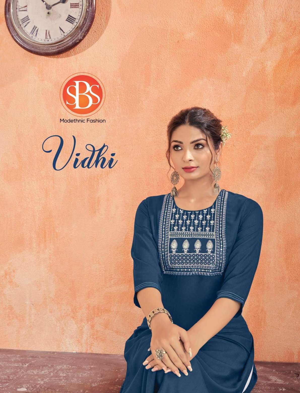 SBS Fashion Vidhi Rayon with printed fancy look kurti  cotto...