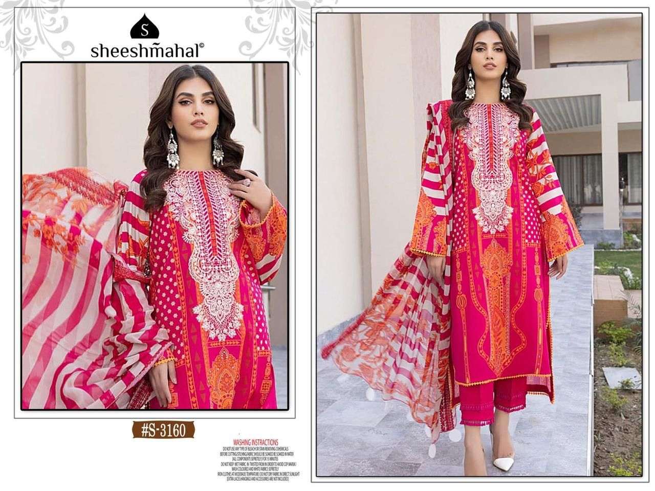 SHEESHMAHAL LAWN COLLECTION VOL 2 PURE COTTON WITH EMBROIDER...