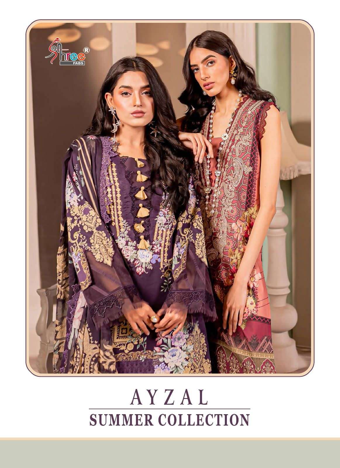SHREE FABS AYZAL SUMMER COLLECTION COTTON EMBROIDERY SALWAR ...