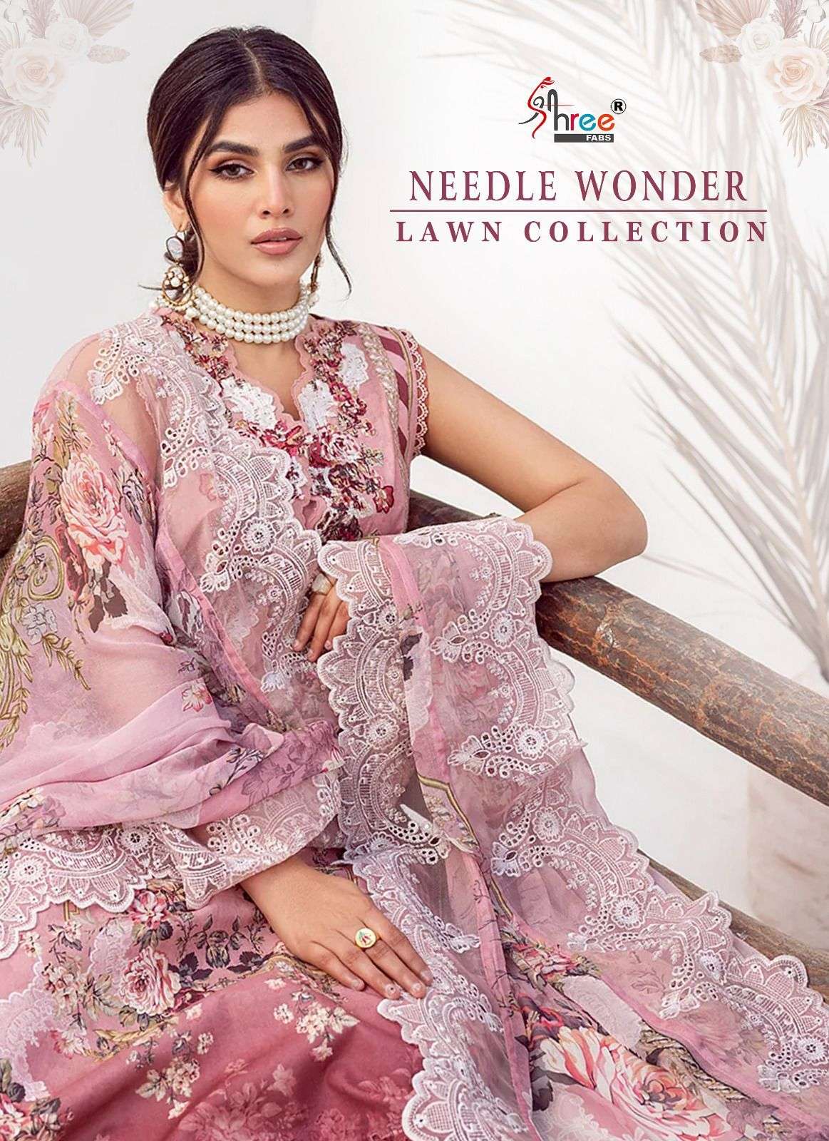 SHREE FABS NEEDLE WONDER LAWN COLLECTION PURE COTTON PRINT S...
