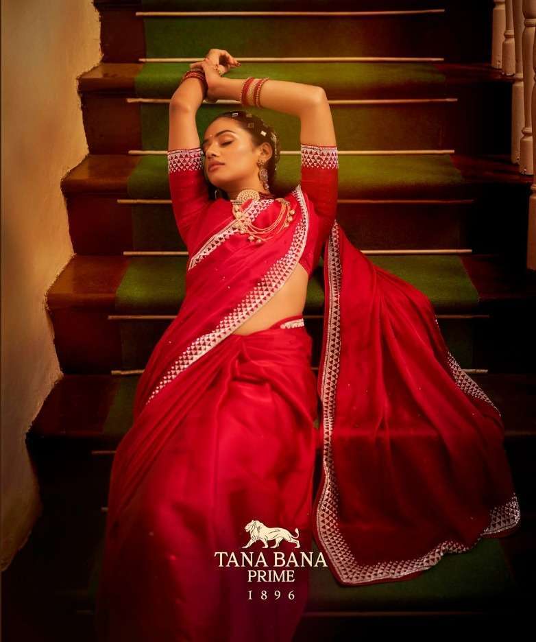 Tana Bana Prime Traditional Function wear designer saree col...