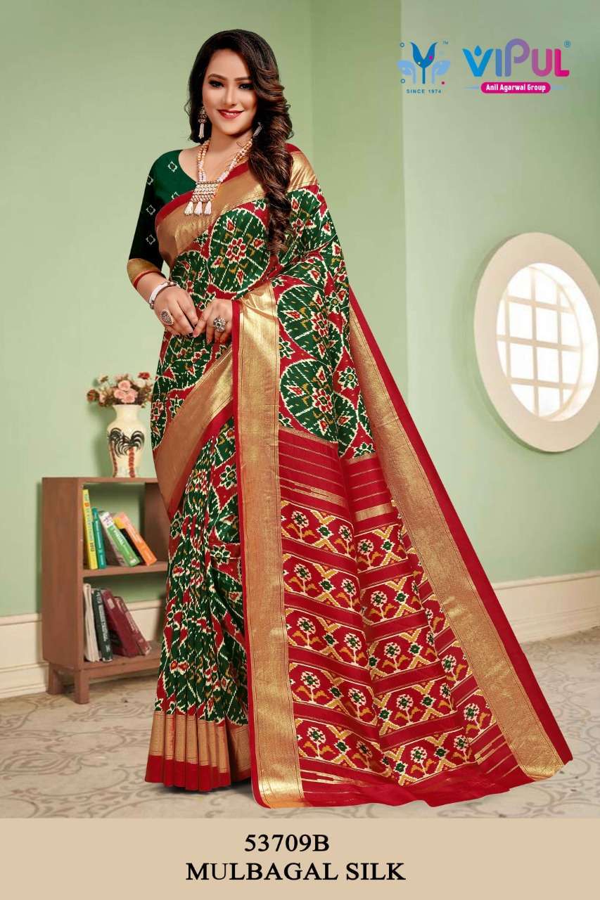Vipul Fashion Mulbagal Dola silk South India Style saree col...