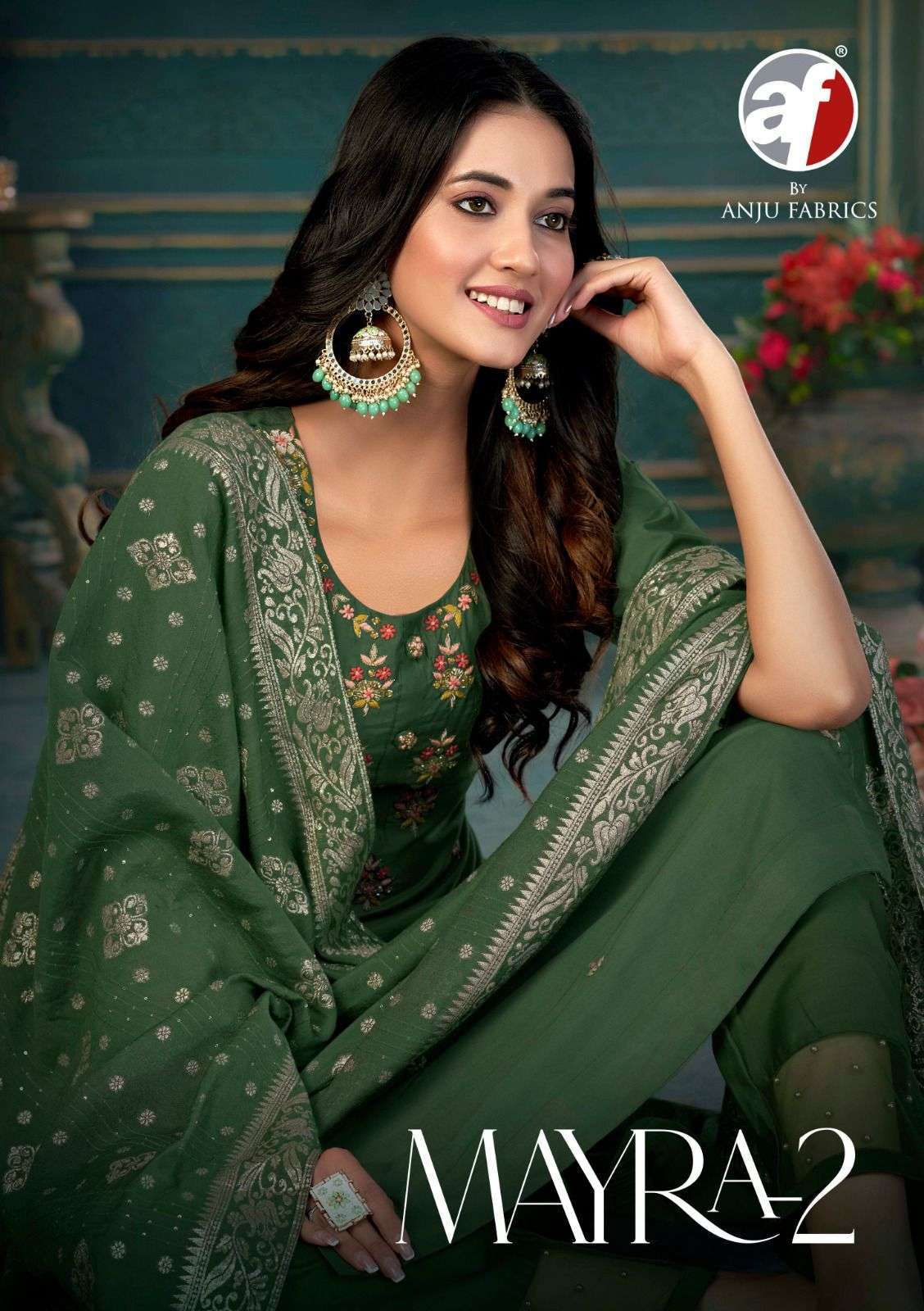 Anju Fabrics Mayra vol 2  Viscose silk with fancy look Festi...
