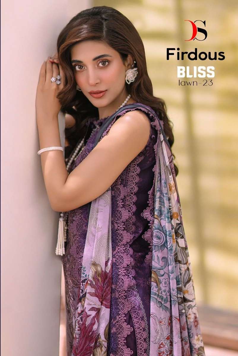Deepsy suits Firodus Bliss Lawn 23 Cotton with Embroidery wo...