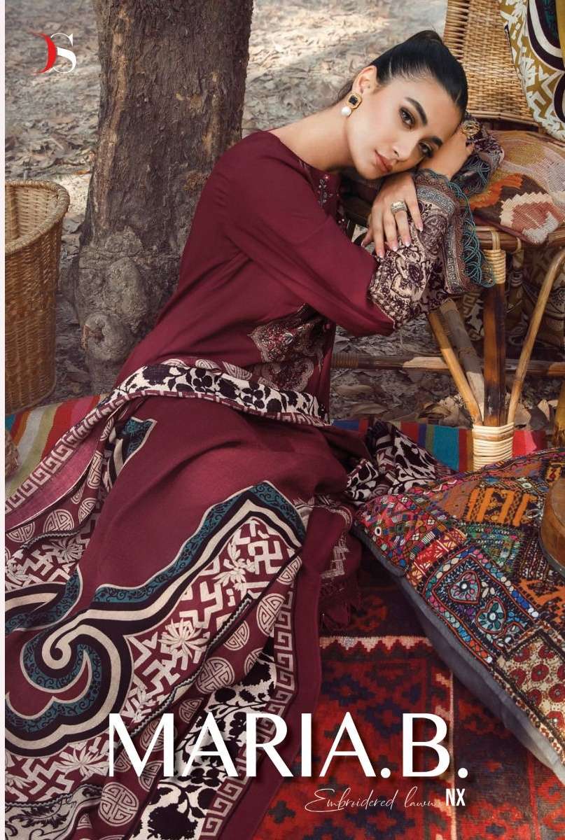 Deepsy Suits Maria b embroidered lawn NX Cotton with Embroid...