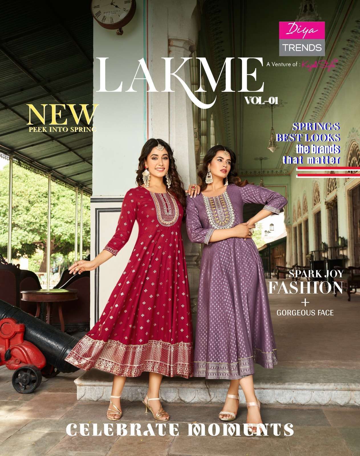 Diya Trends Lakme vol 1 Rayon with fancy look Long Gown styl...