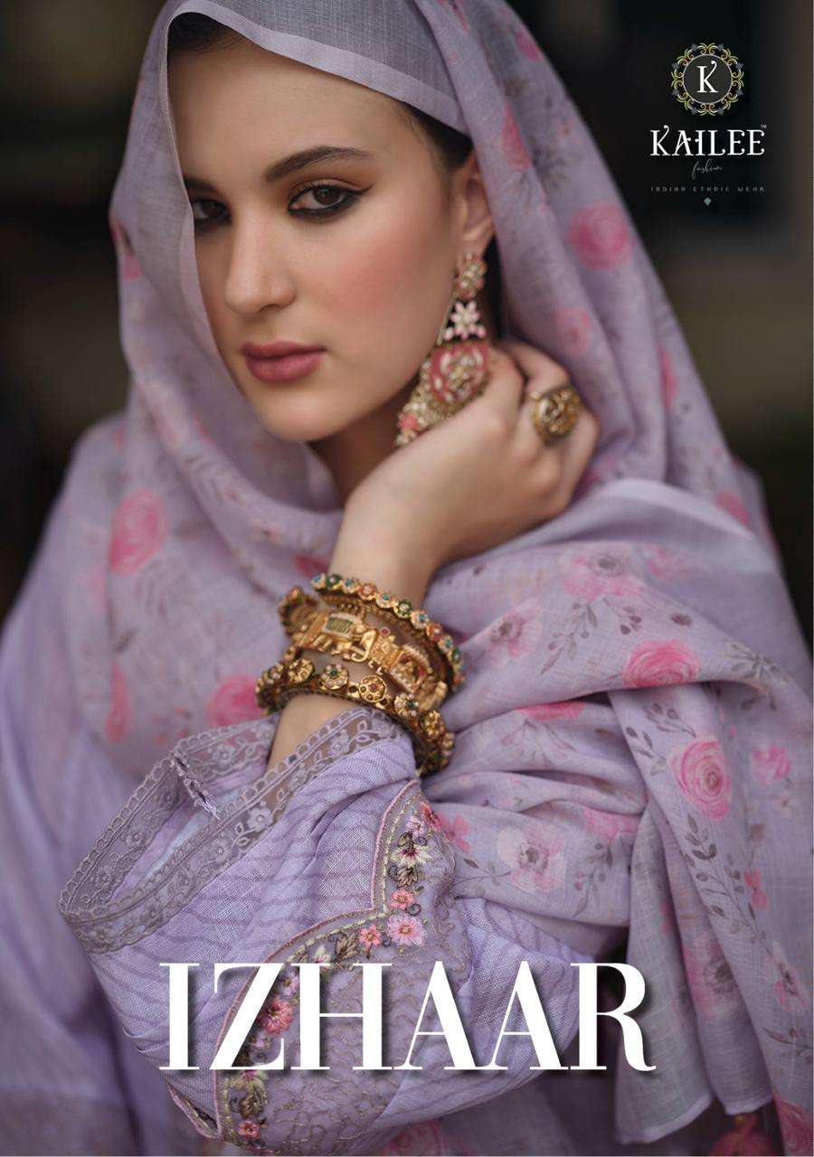 Kailee Fashion Izhaar Linen with Fancy Printed Festival Spec...