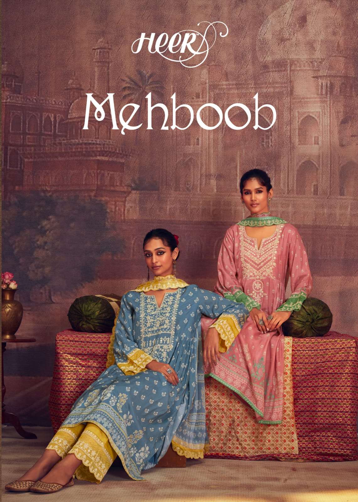 Kimora Fashion Heer Mehboob Muslin silk digital Printed Hand...