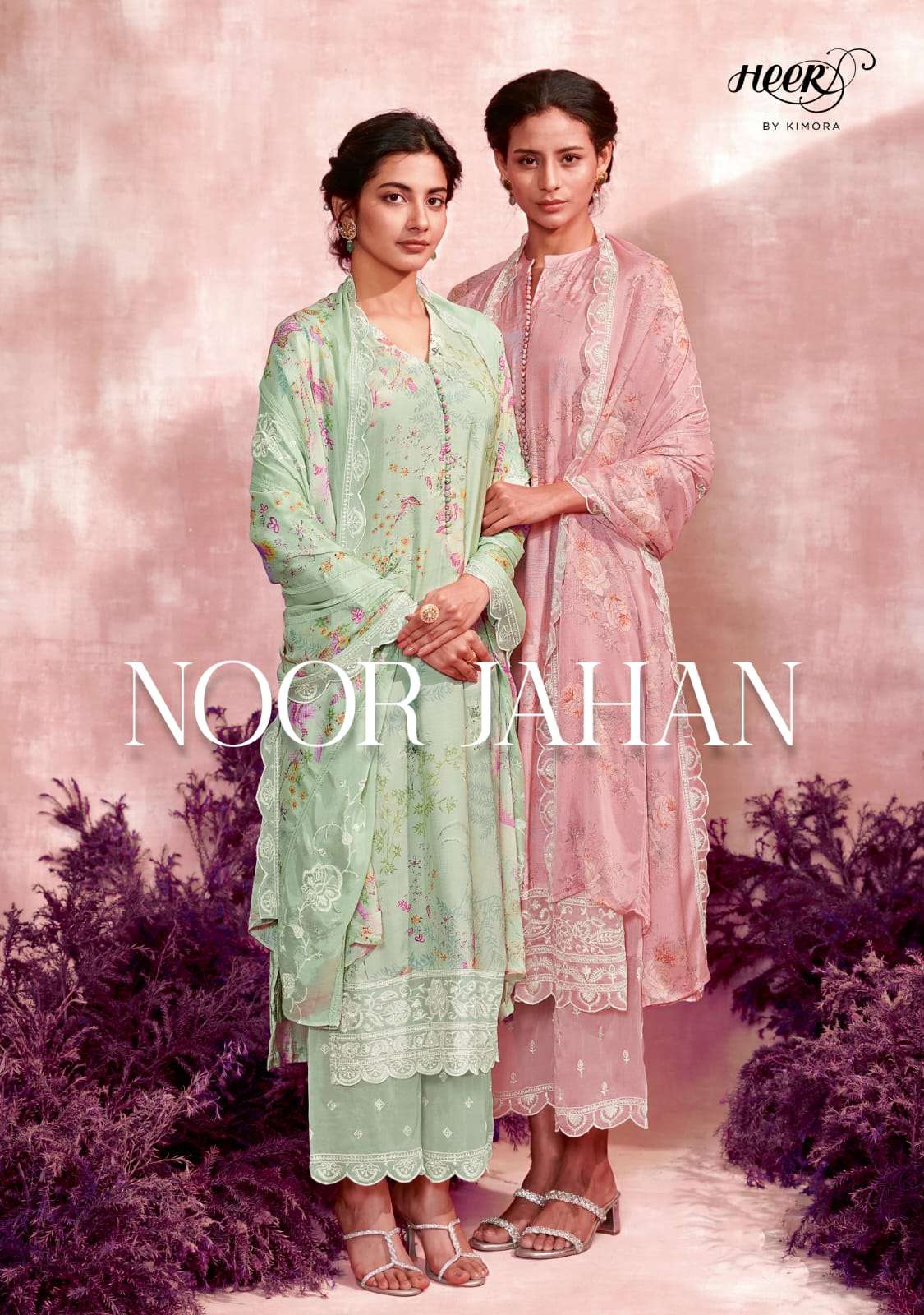 Kimora Fashion Heer Noor Jahan Muslin silk with handembroide...