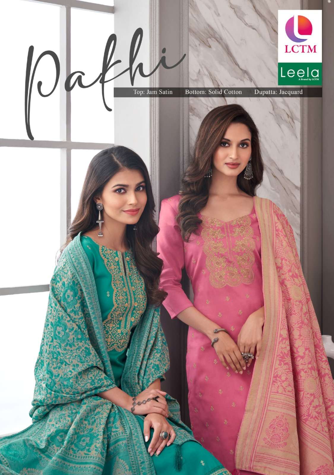 LEELA PAKHI JAM SATIN PRINTED SALWAR SUITS COLLECTION AT WHO...