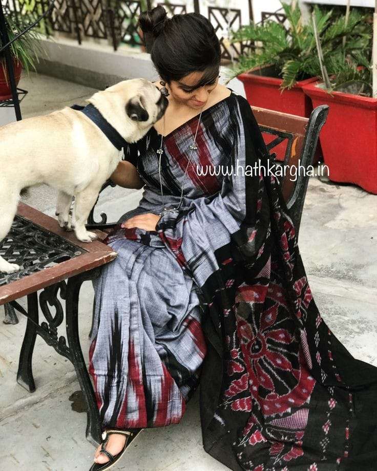 Linen with digital Printed regular wear saree collection