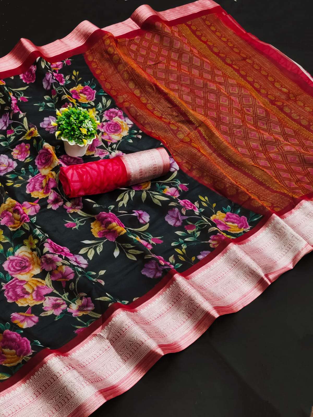 Organza Silk With digital Printed Saree collection