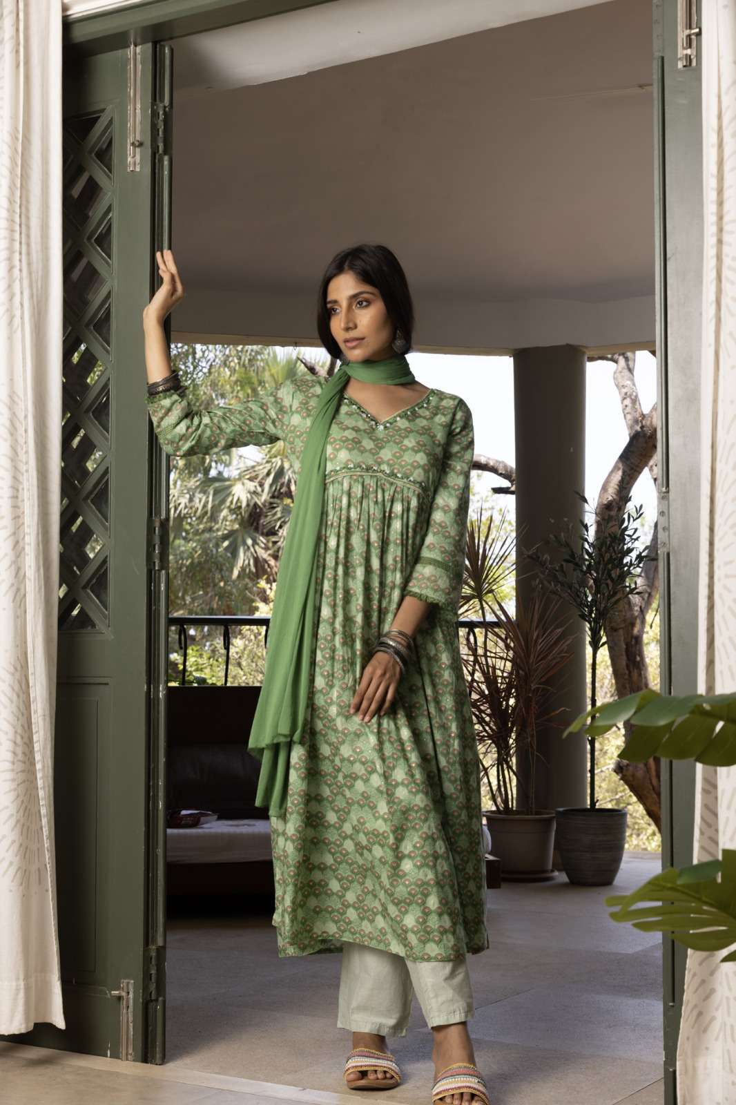 Psyna 2170 cotton with printed readymade salwar kameez colle...