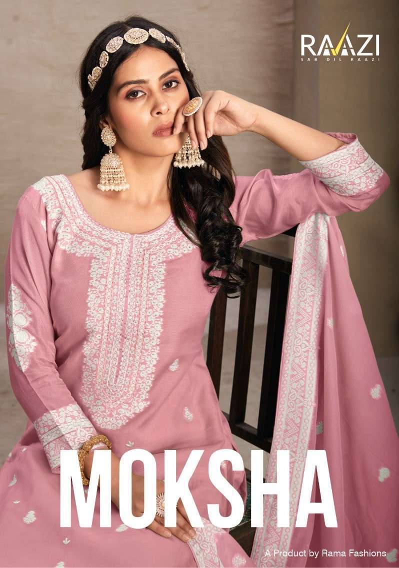 RAMA FASHION MOKSHA EXCLUSIVE JACQUARD SUIT CATALOG WHOLESAL...