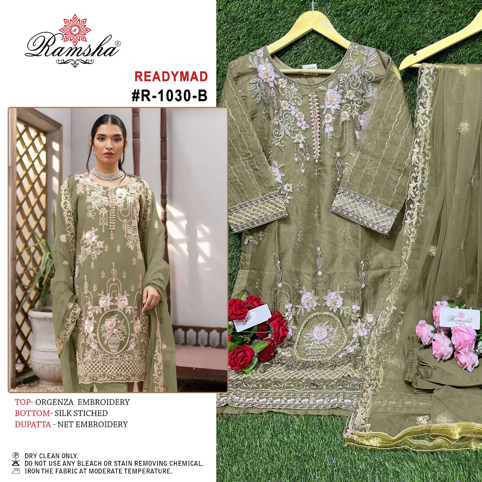 Ramsha Fashion 1130 Organza With Embroidery work Pakistani d...