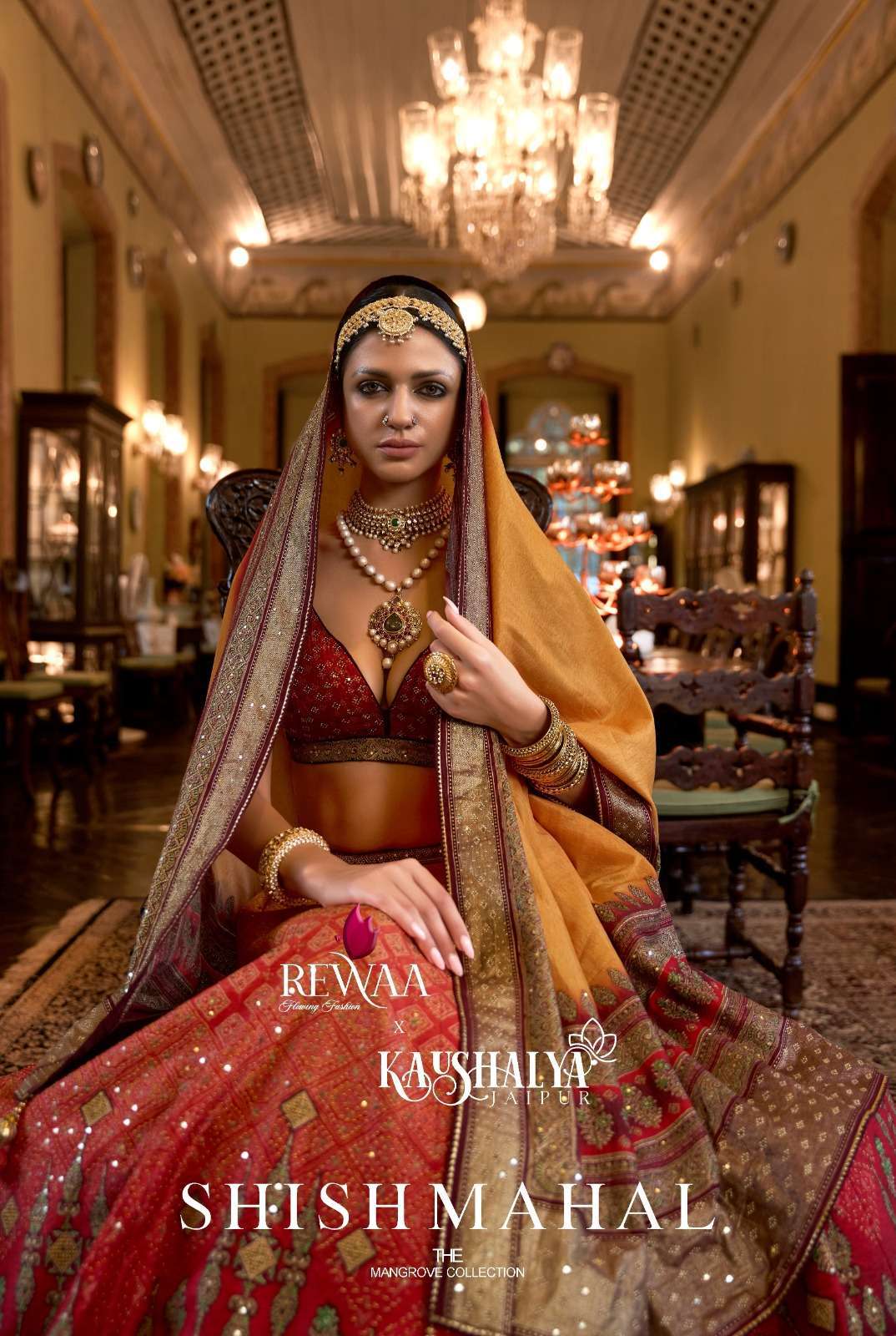 Rewaa Fashion Shishmahal Silk with Readymade Heavy Royal Loo...