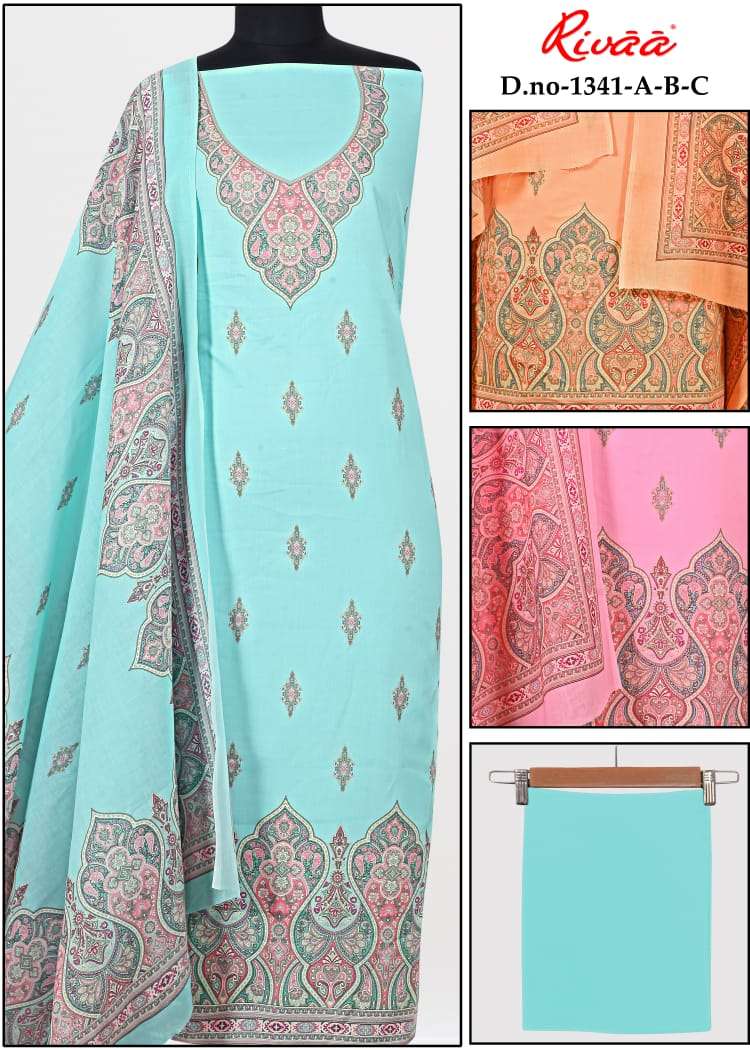 Rivaa Exports Jharna Cotton with Digital Printed Dress mater...