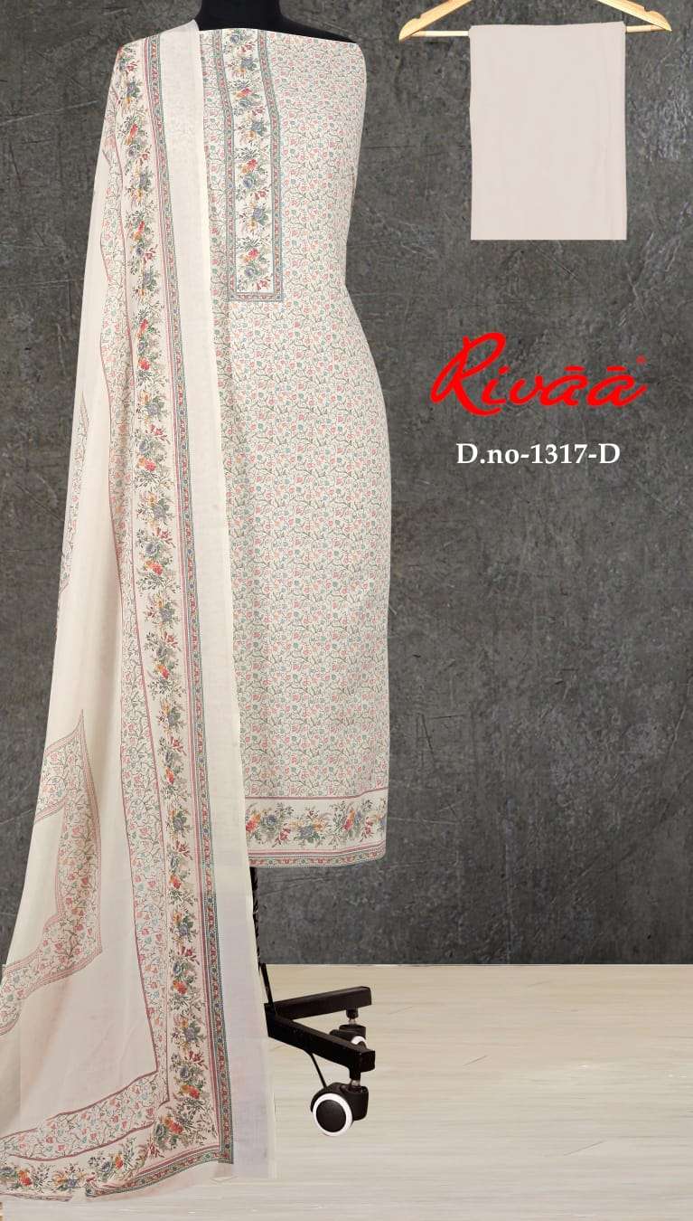 Rivaa Exports JHARNA Cotton with Printed Regular wear white ...