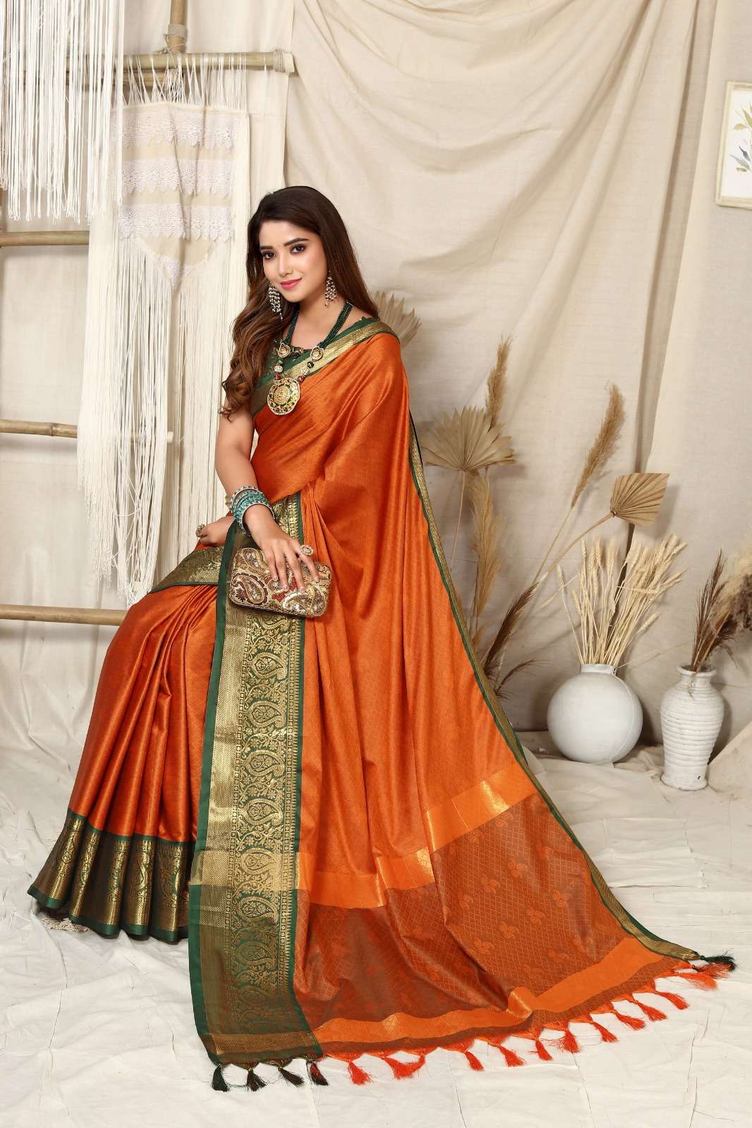 Rubin Banarasi silk with fancy look saree colleciton