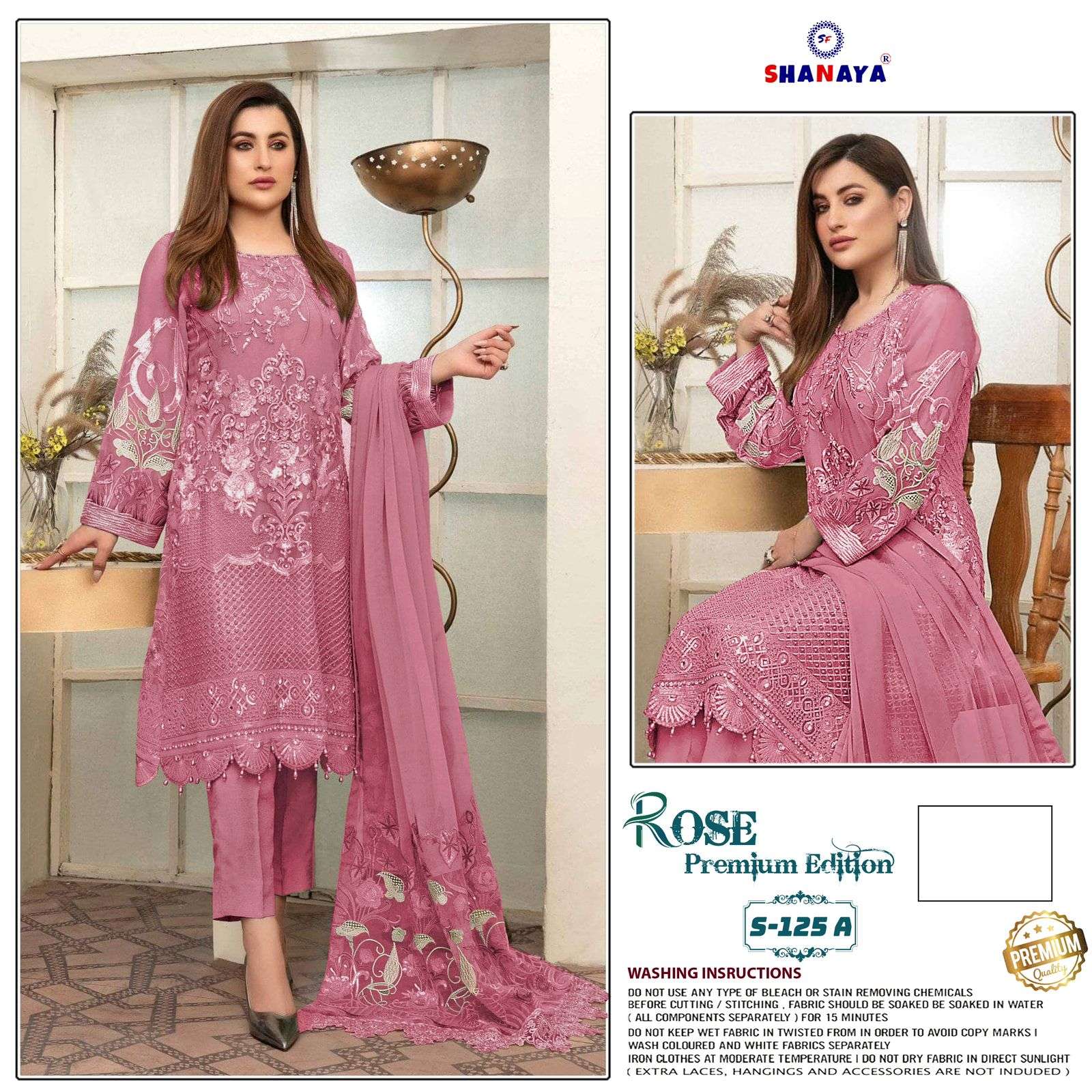 SHANAYA ROSE PREMIUM S 125 EDITION FAUX GEORGETTE EMBROIDERY...