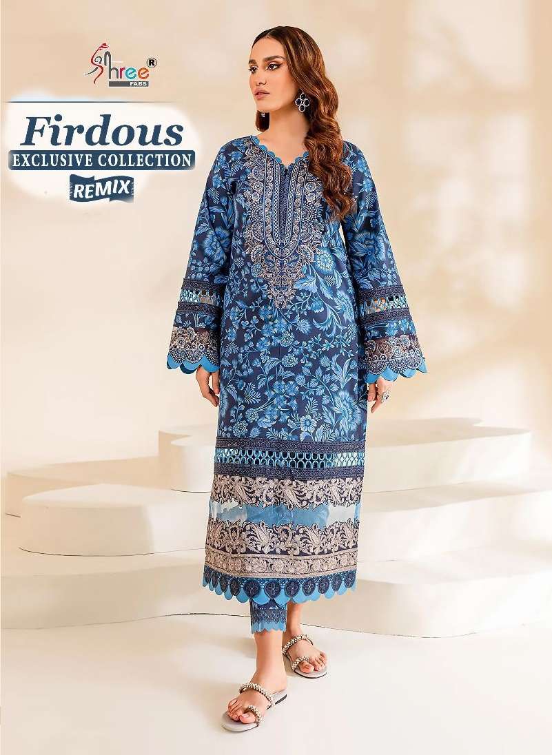Shree Fabs Firdous Exclusive Collection Remix Cotton with Pr...