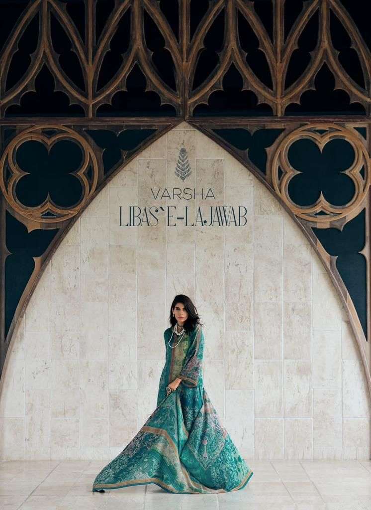 Varsha Fashion Libas E lajawab Muslin silk with Printed Dres...