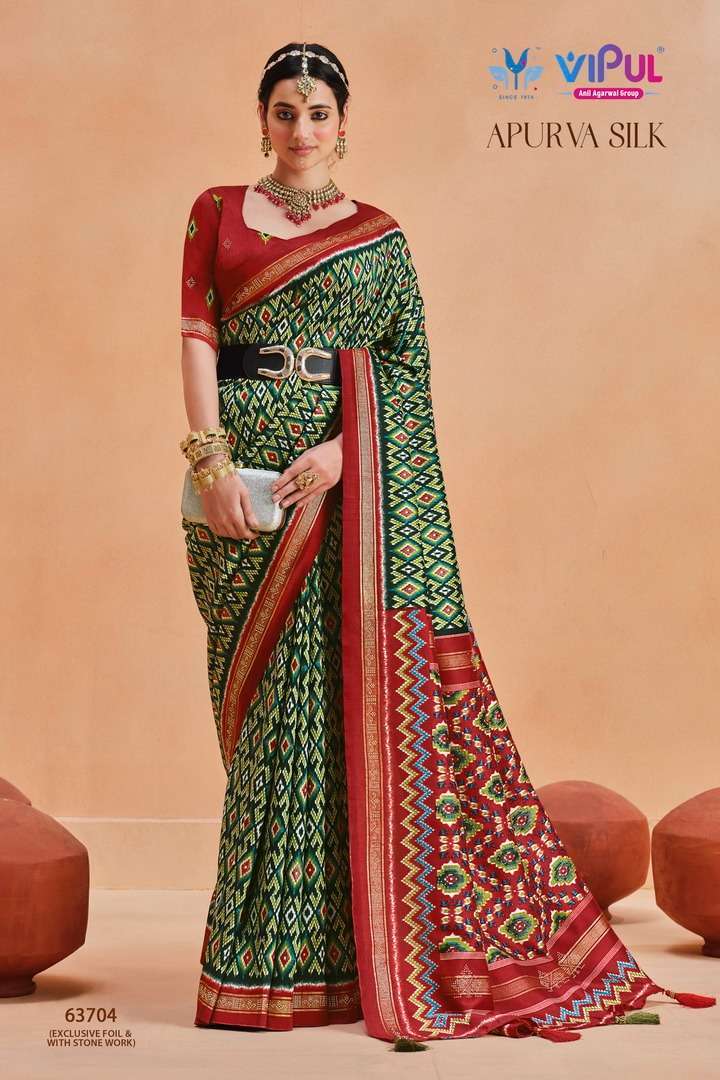 Vipul Fashion Apurva Silk with Patola Printed Fancy Look sar...