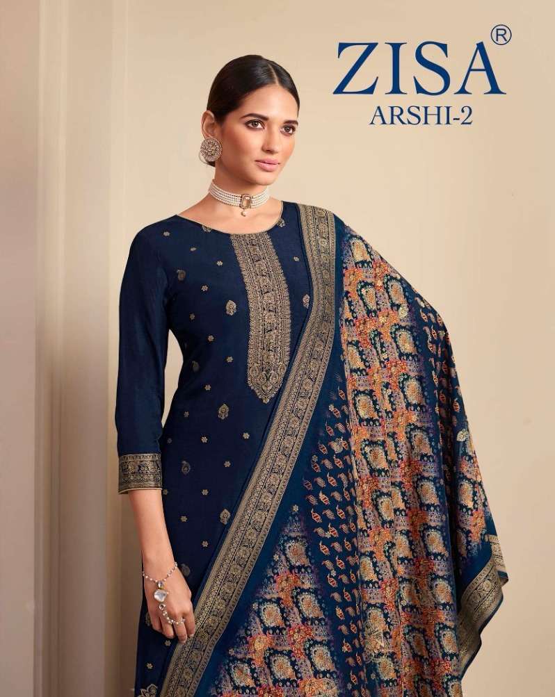 Zisa Arshi vol 2 Dola Jacquard Fancy look Festival special S...