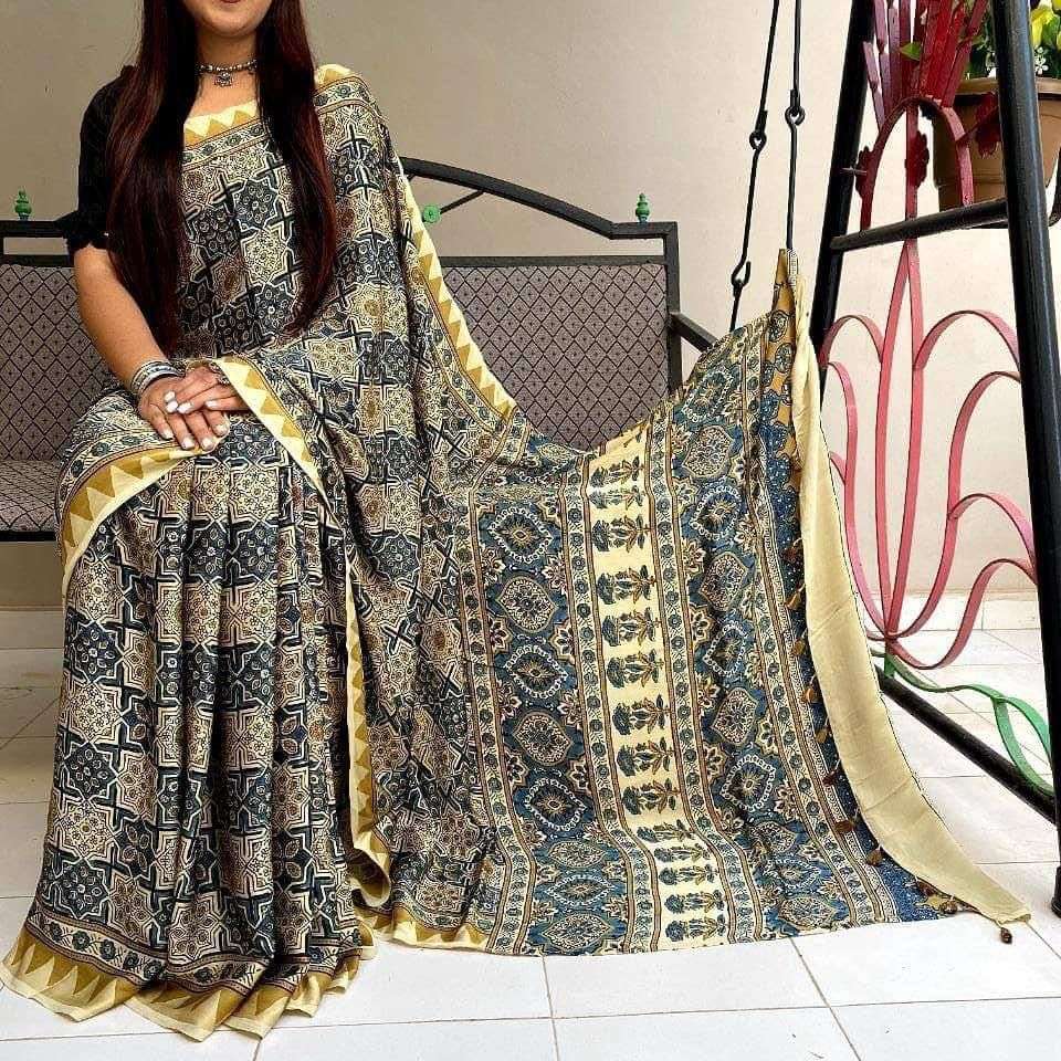 Cotton with Digital Printed Regular wear Saree collection at...