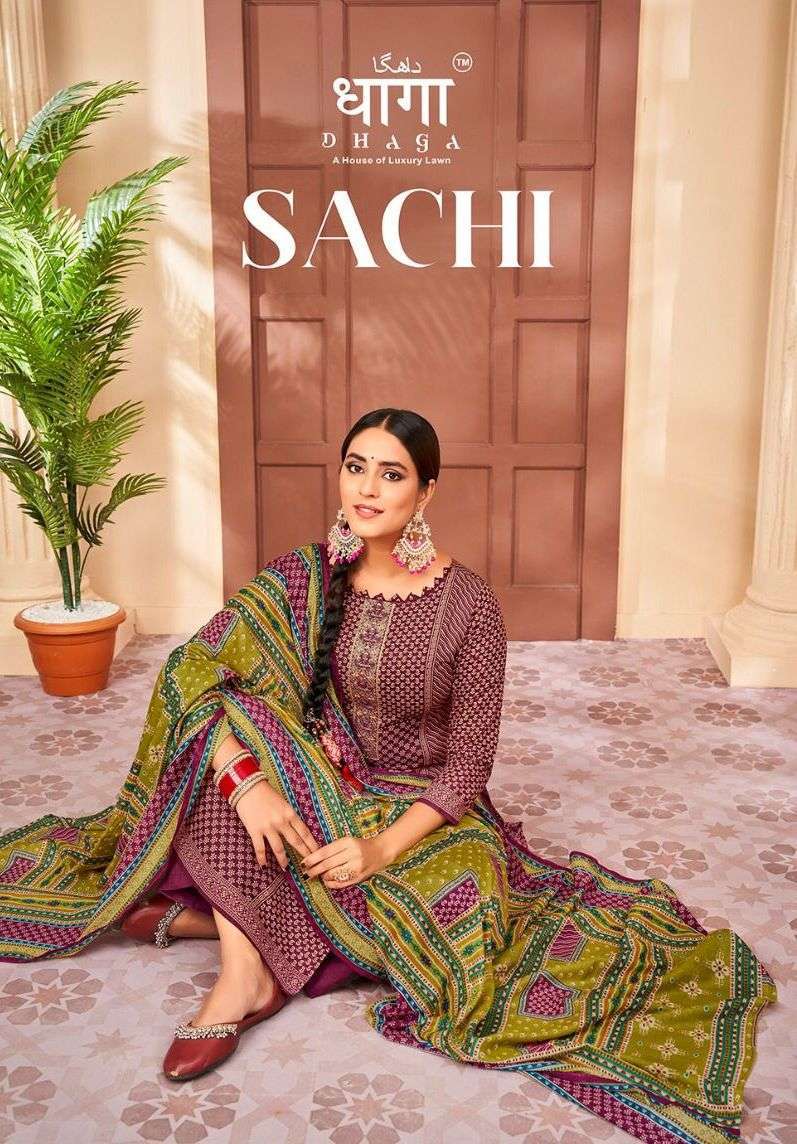 Dhaga Sachi Cambric cotton with digital Printed Dress materi...