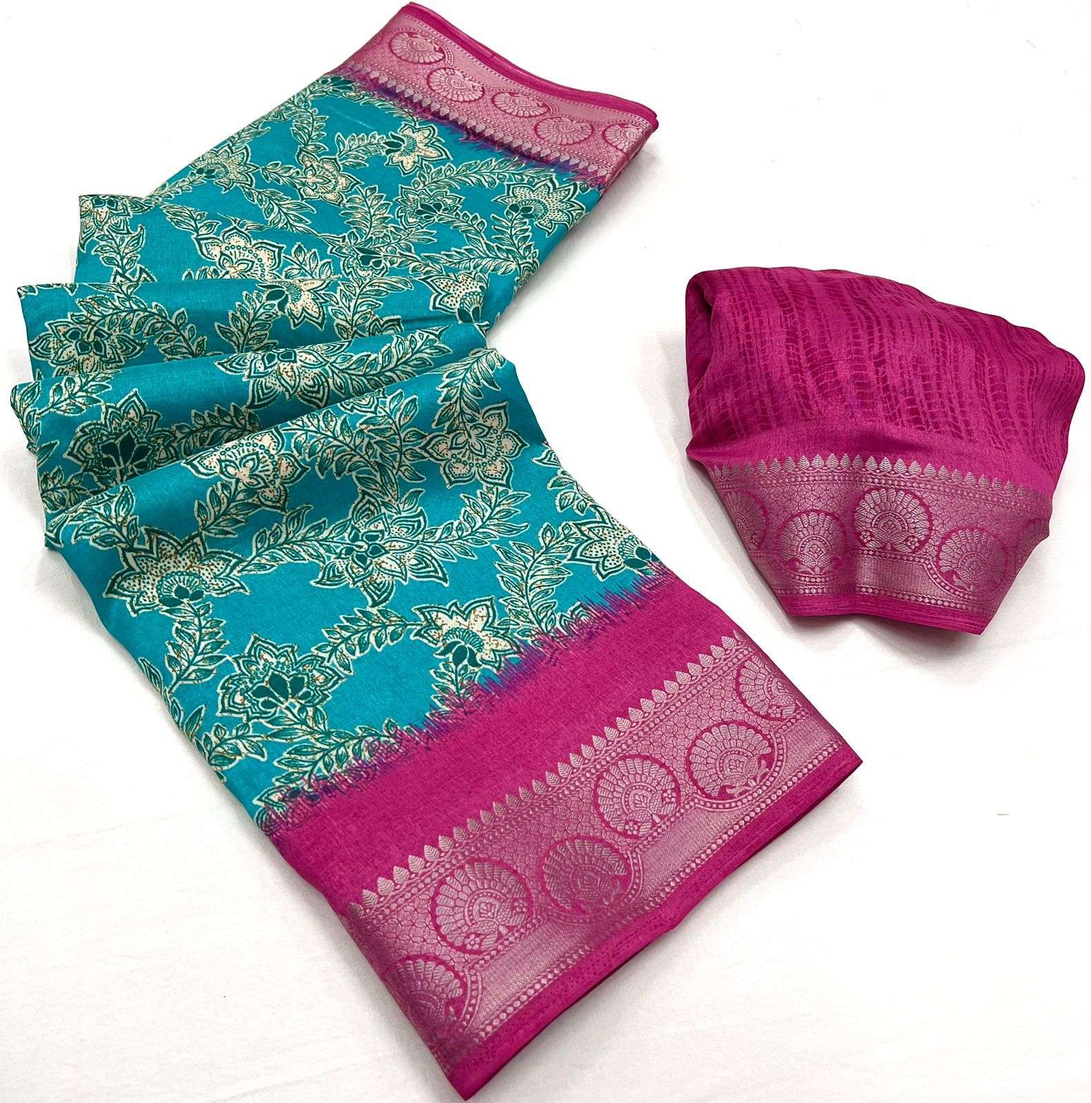 Dola silk with Jacquard Border simple look regular wear sare...