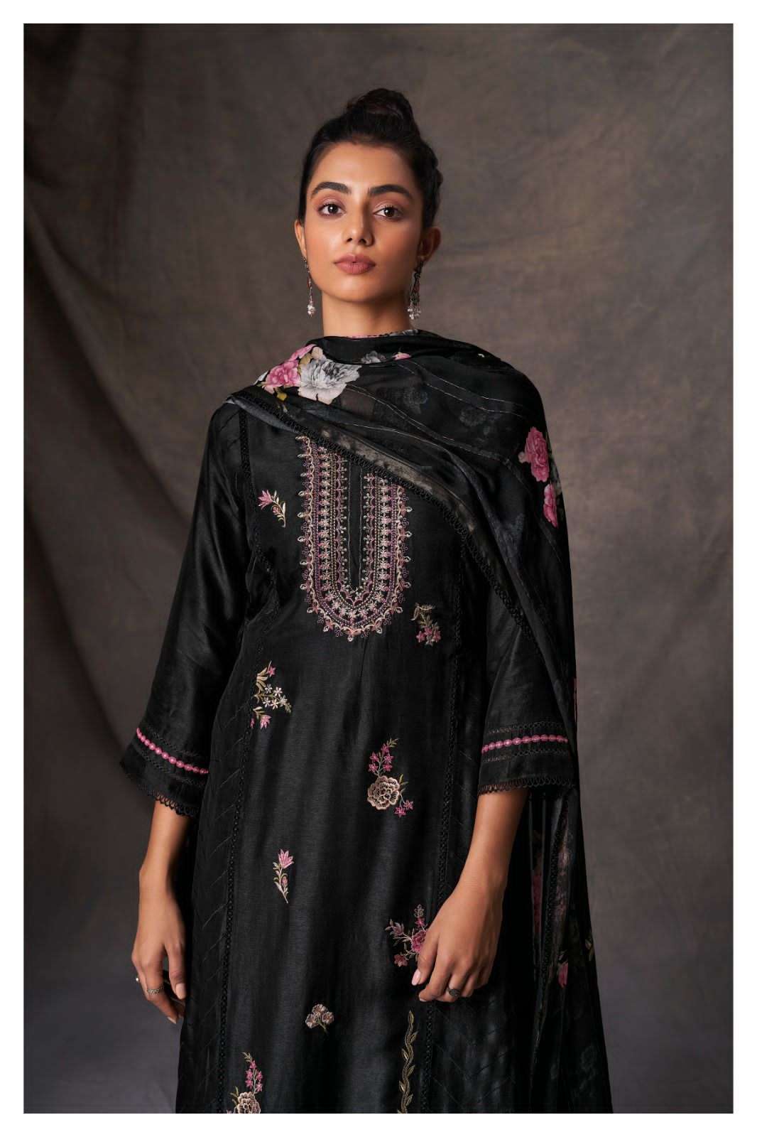 Ganga fashion Scarlett 1836 Silk with fancy Printed Dress Ma...