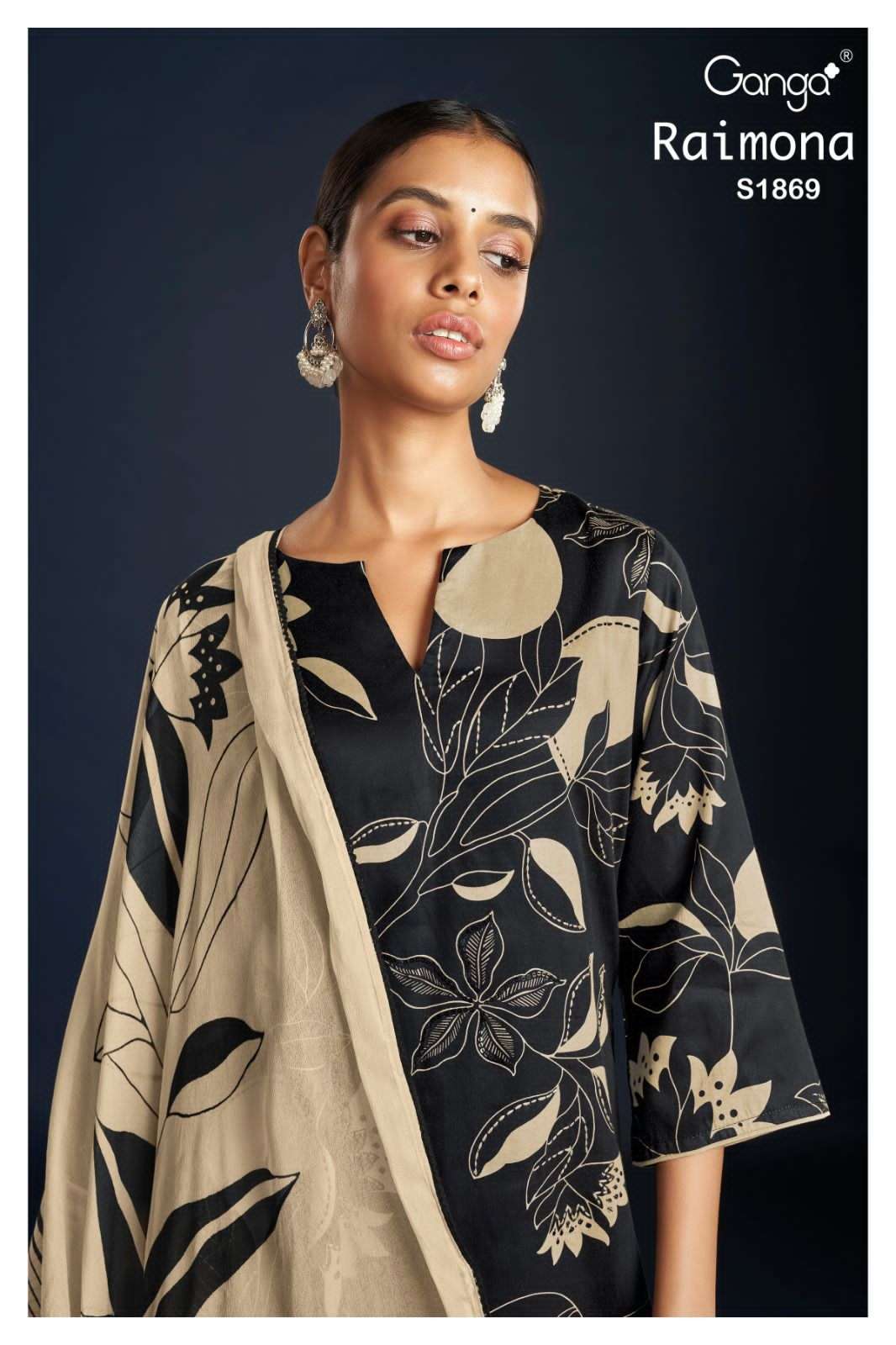 Gnaga fashion Roimona Cotton silk with Digital Printed Dress...
